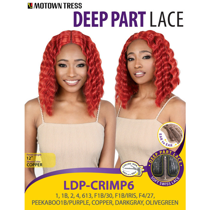 Motown Tress Swiss Deep Part Lace Front Wig - LDP-CRIMP6 Alexwigs