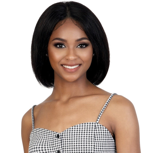 Motown Tress Secret Glueless 100% Virgin Remy Human Hair 13x4 HD Lace Front Wig - SLEEK STRAIGHT BOB 12" Alexwigs