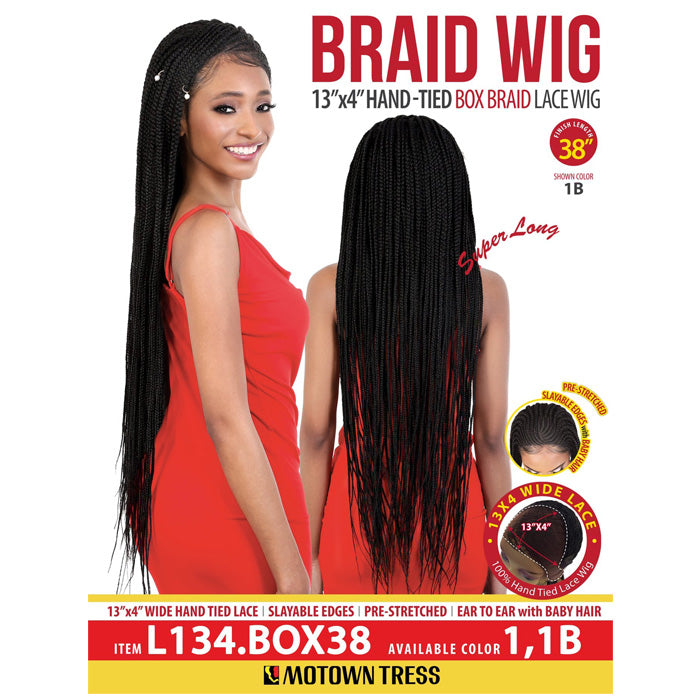 Motown Tress Lace Front Wide 13x4 Box Braid Wig - L134.BOX 38 Alexwigs