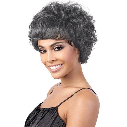 Motown Tress Human Hair Silver Gray Hair Collection Wig - S.LINDA Alexwigs