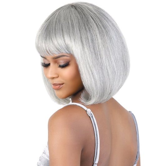 Motown Tress Silver 100% Human Hair Full Wig - SH.SHEIN Alexwigs