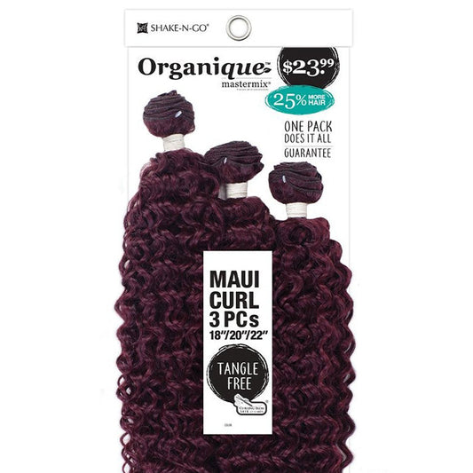 Shake-N-Go Organique Mastermix Weave - MAUI CURL 3PCS 18/20/22 Inch (COMPLETE PACK) Alexwigs