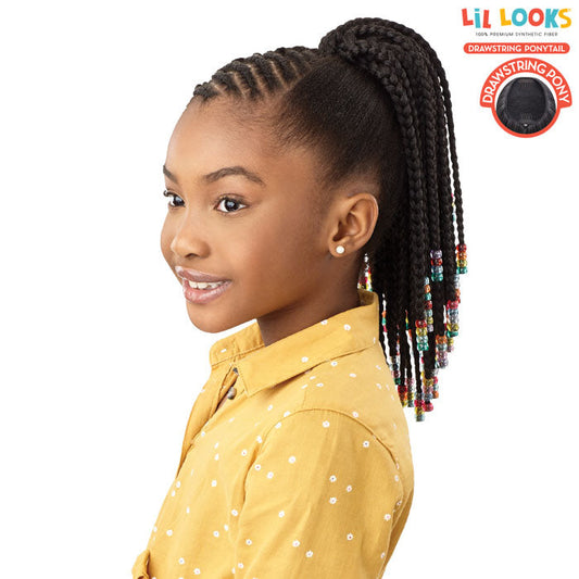 Outre Lil Looks Drawstring Ponytail - BEADED BOX BRAIDS 12" Alexwigs