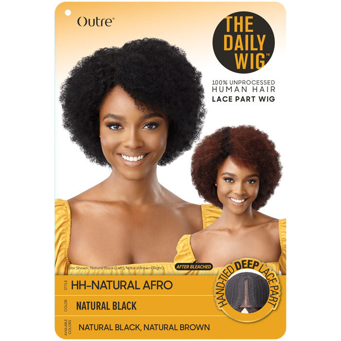 Outre The Daily Wig 100% Unprocessed Human Hair Lace Part Wig - NATURAL AFRO Alexwigs