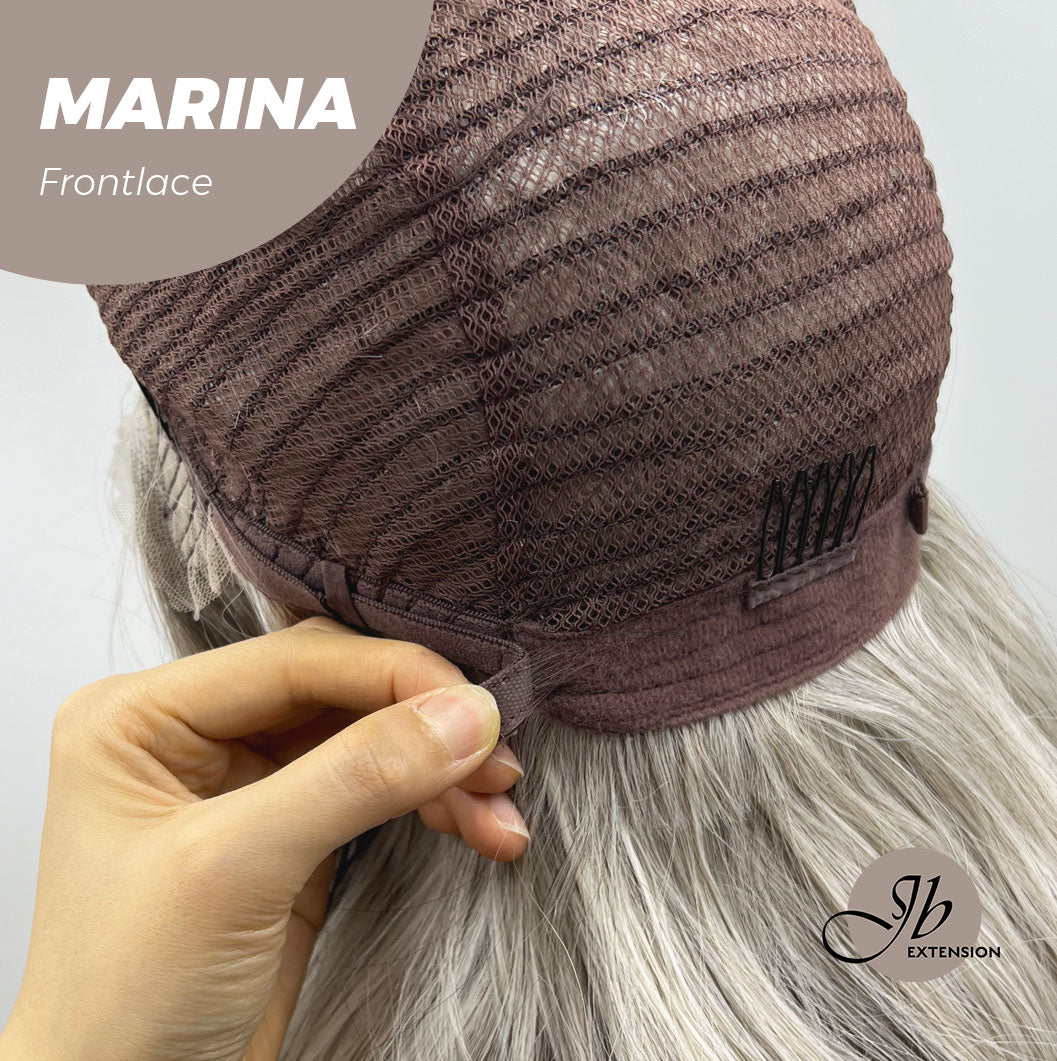 JBEXTENSION 20 Inches Silver Color Wave Pre-Cut Frontlace Glueless Wig MARINA Alexwigs