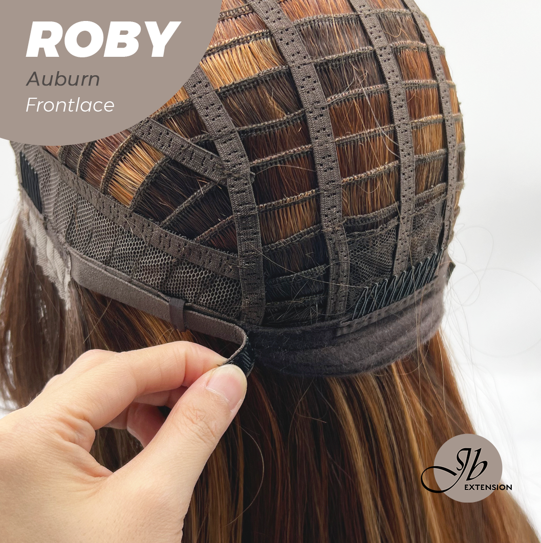 JBEXTENSION 22 Inches Auburn with Highlight Women Pre-Cut Frontlace Glueless Wig ROBY AUBURN Alexwigs