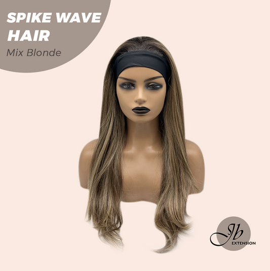 JBEXTENSION 24 Inches Long Curly Hair Mix Blonde Headband Wig SPIKE WAVE HAIR - MIX BLONDE Alexwigs