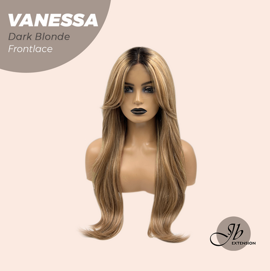 JBEXTENSION 26 Inches Curly Dark Blonde Pre-Cut Frontlace Wig VANESSA DARK BLONDE Alexwigs