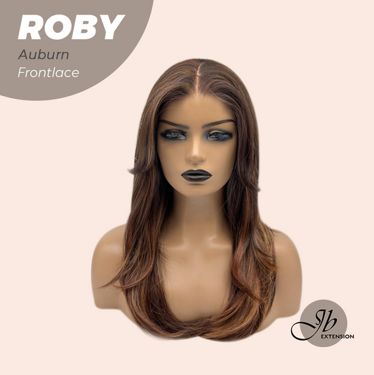 JBEXTENSION 22 Inches Auburn with Highlight Women Pre-Cut Frontlace Glueless Wig ROBY AUBURN Alexwigs