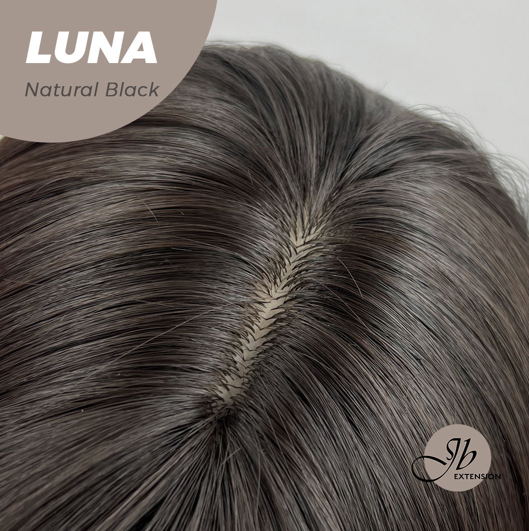 JBEXTENSION 24 Inches Long Straight Nature Black Wig With Bangs LUNA NATURAL BLACK Alexwigs