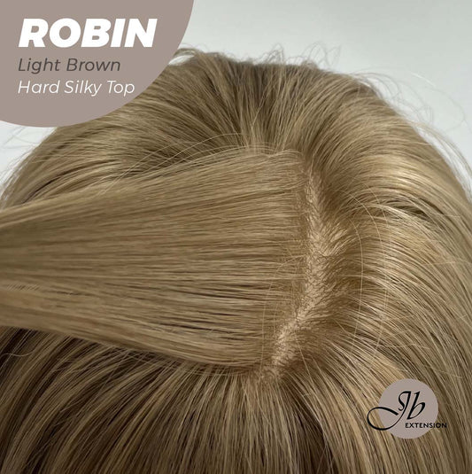 JBEXTENSION 22 Inches Scalpiana Light Brown Wolf Cut 3.5X4 Hard Silky Top Natural Scalp Effect Wig ROBIN LIGHT BROWN Alexwigs