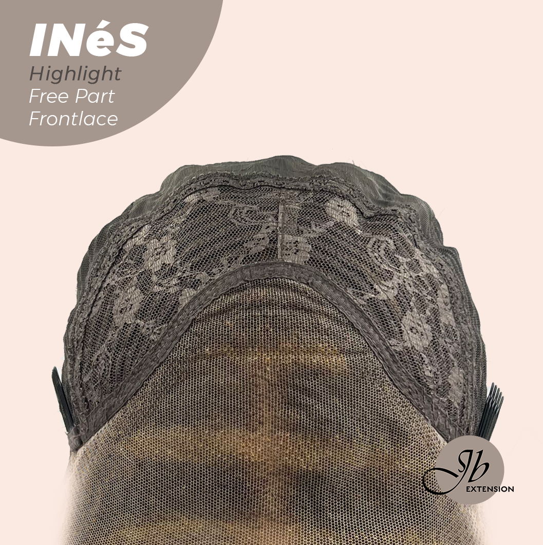 JBEXTENSION 22 Inches Brown With Highlight Body Wave Pre-Cut Free Part Frontlae Glueless Wig INéS HIGHLIGHT Alexwigs