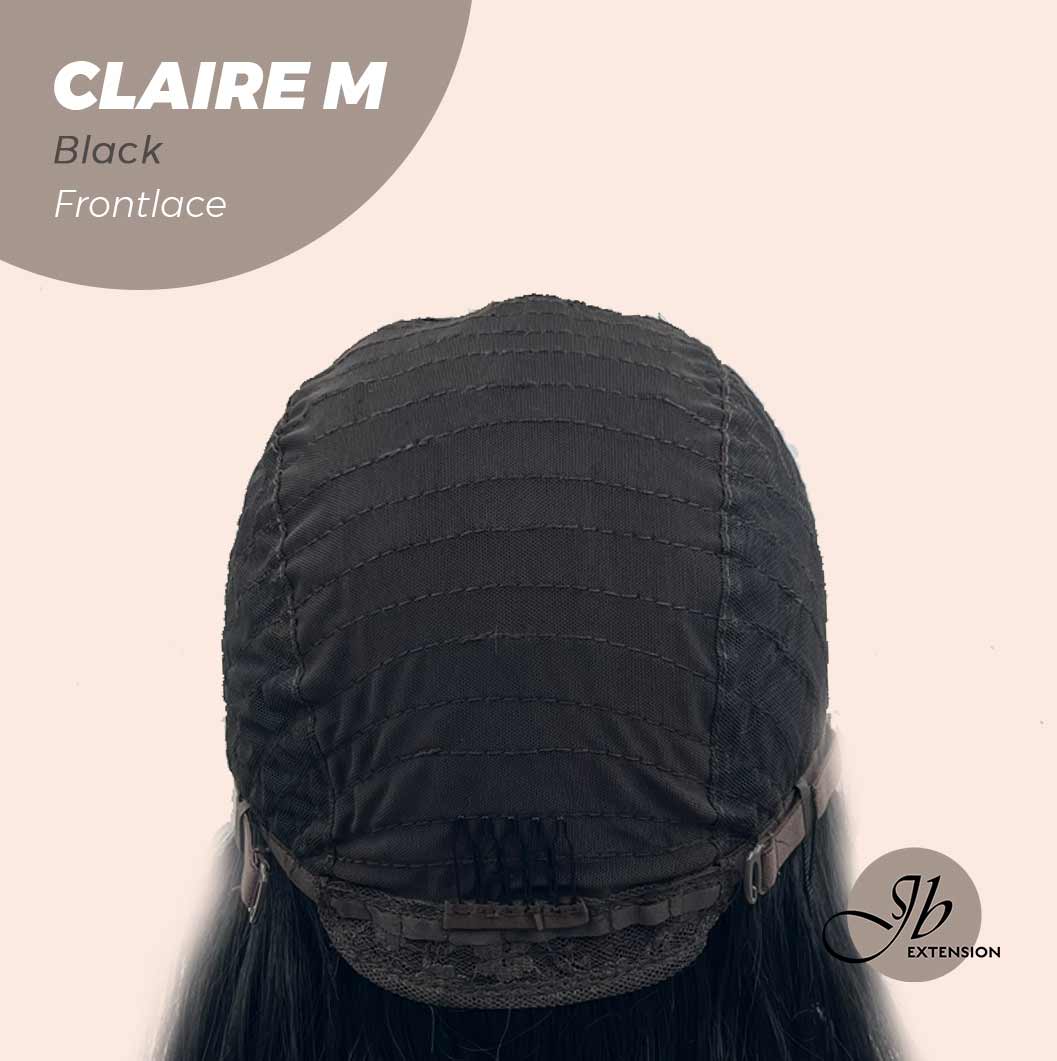 JBEXTENSION 22 Inches Body Wave Jet Black Pre-Cut Frontlace Glueless Wig CLAIRE M BLACK Alexwigs
