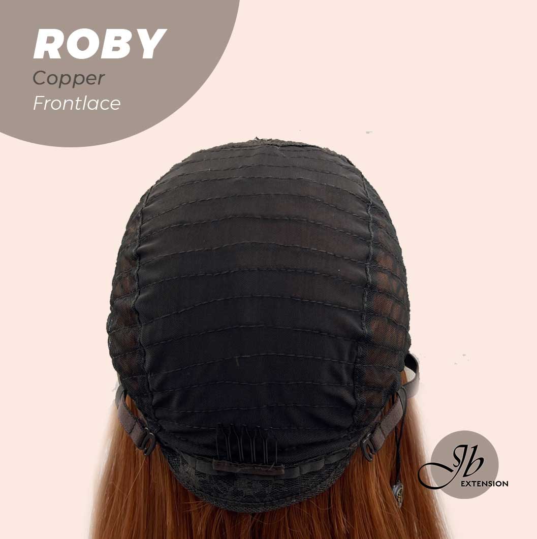 JBEXTENSION 22 Inches Copper Medium Length Women Pre-Cut Frontlace Glueless Wig ROBY COPPER Alexwigs
