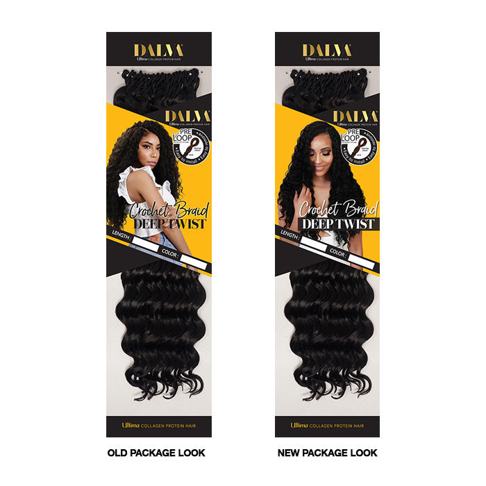 Dalva Ultima Collagen Protein Hair Pre-Looped Crochet Braid - DEEP TWIST 14/18" Alexwigs