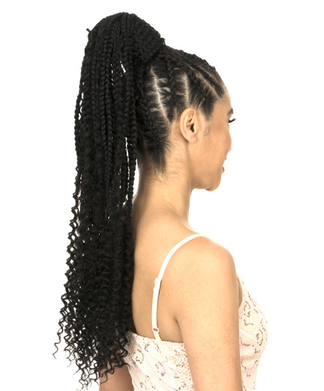 New Born Free Braided Drawstring Ponytail - BOHEMIAN BOX 26" Alexwigs