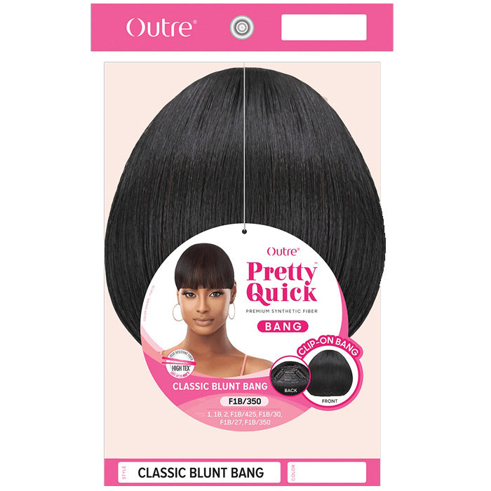 Outre Pretty Quick Clip-on Bang - CLASSIC BLUNT BANG Alexwigs