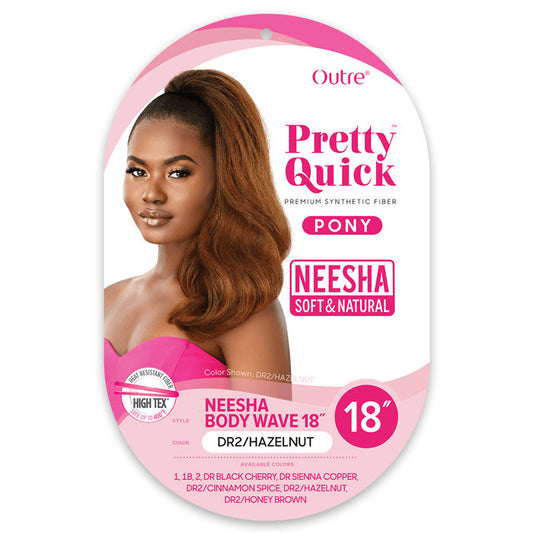 Outre Pretty Quick Neesha Soft & Natural Drawstring Ponytail - NEESHA BODY WAVE 18" Alexwigs
