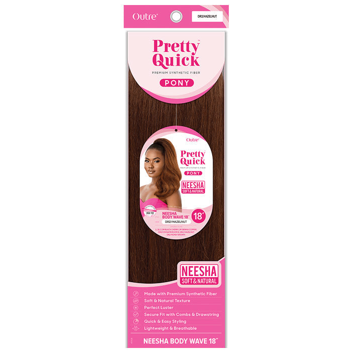 Outre Pretty Quick Neesha Soft & Natural Drawstring Ponytail - NEESHA BODY WAVE 18" Alexwigs