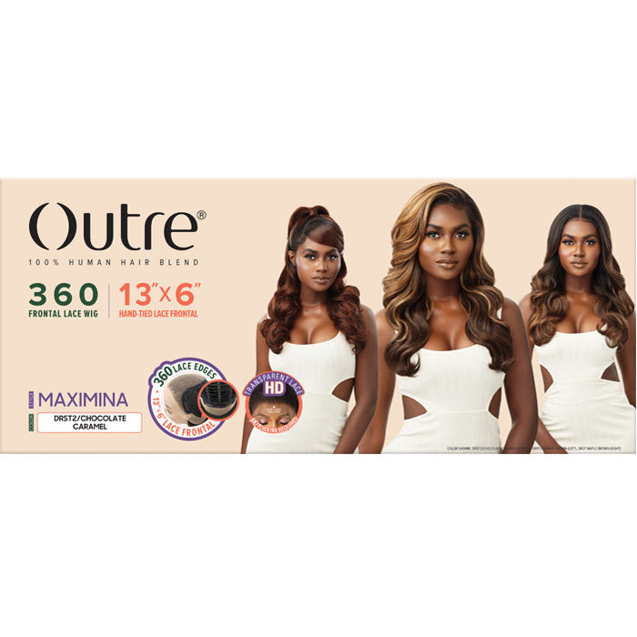 Outre 100% Human Hair Blend Glueless 360 HD 13x6 Hand-Tied Lace Wig - MAXIMINA Alexwigs