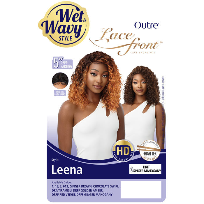 Outre Synthetic HD Lace Front Wet & Wavy Style Wig - LEENA Alexwigs