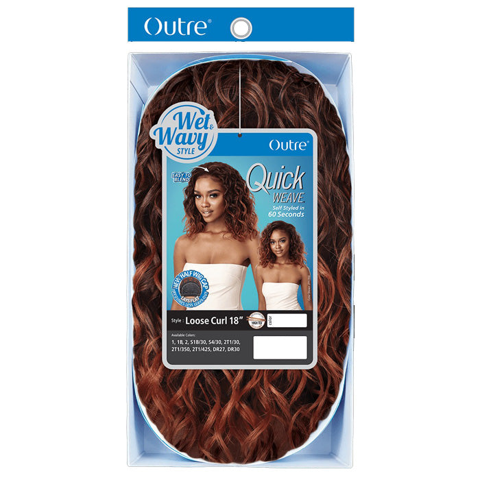 Outre Quick Weave Wet & Wavy Half Wig - LOOSE CURL 18 Alexwigs