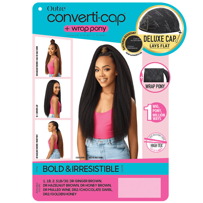 Outre Converti Cap + Wrap Pony Deluxe Cap Half Wig - BOLD & IRRESISTIBLE Alexwigs
