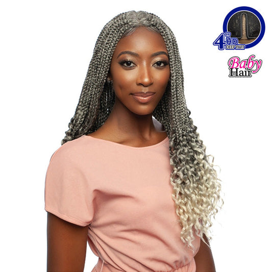 Mane Concept 4" Deep HD Inspire Braid Lace Wig - RCHB102 CRIMP ENDS BOX BRAID 22" Alexwigs