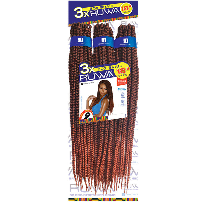 Sensationnel Ruwa Crochet Pre-Looped Braids - 3X Box Braid (14"/18") Alexwigs