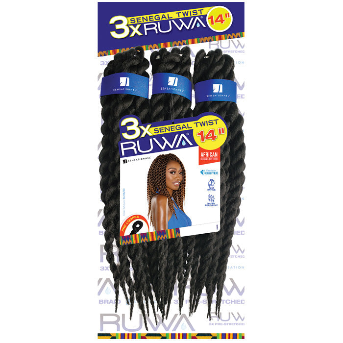 Sensationnel Ruwa Crochet Pre-Looped Braids - 3X SENEGAL TWIST 14" Alexwigs