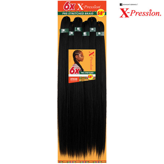 Sensationnel X-Pression African Collection Braid - 6X PRE-STRETCHED BRAID 58" Alexwigs