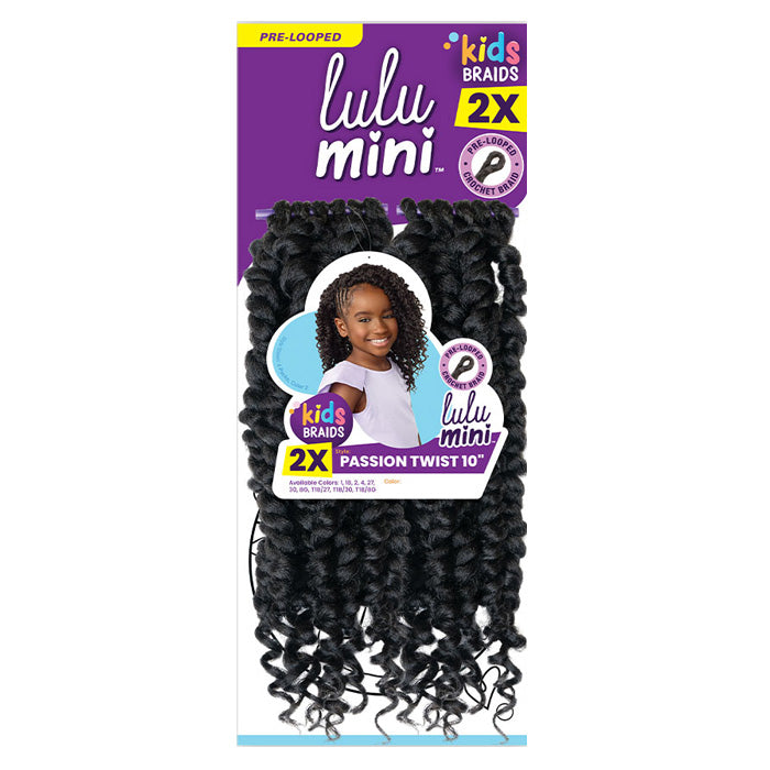 Sensationnel Lulu Mini Kids Pre-Looped Crochet Braid - PASSION TWIST 10" 2X Alexwigs