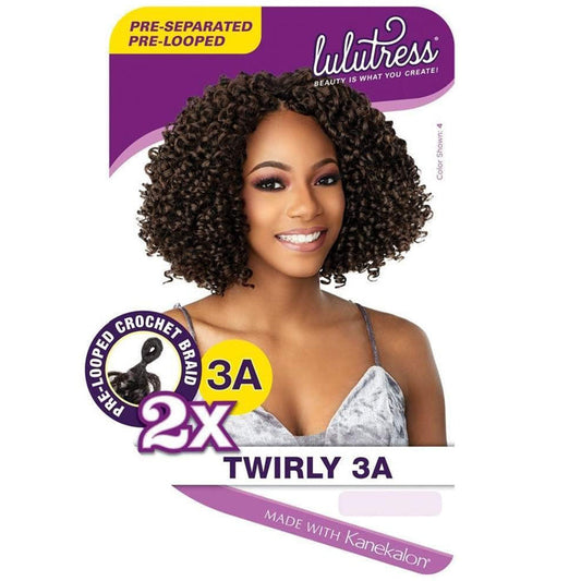 Sensationnel Lulutress Pre-Separated Pre-Looped Crochet Braid - 2X TWIRLY 3A Alexwigs