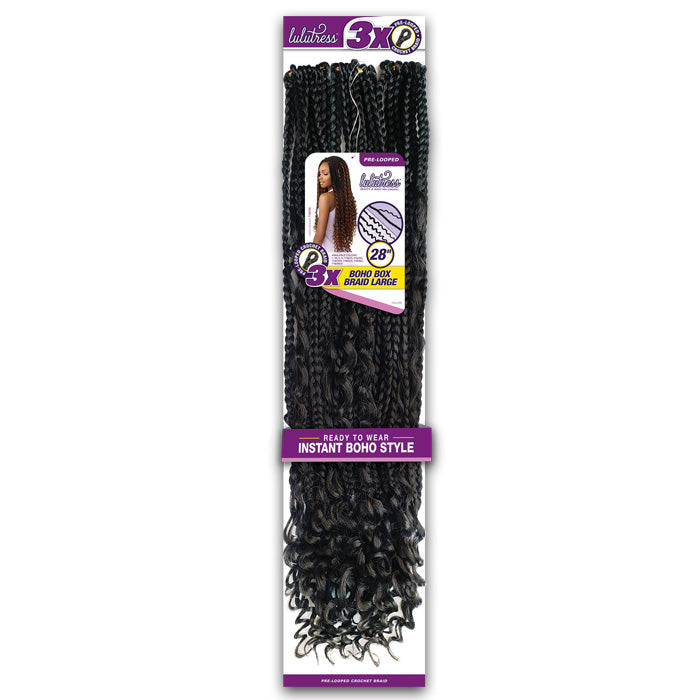 Sensationnel Lulutress 3X Pre-Looped Crochet Braids - BOHO BOX BRAID LARGE 28" Alexwigs
