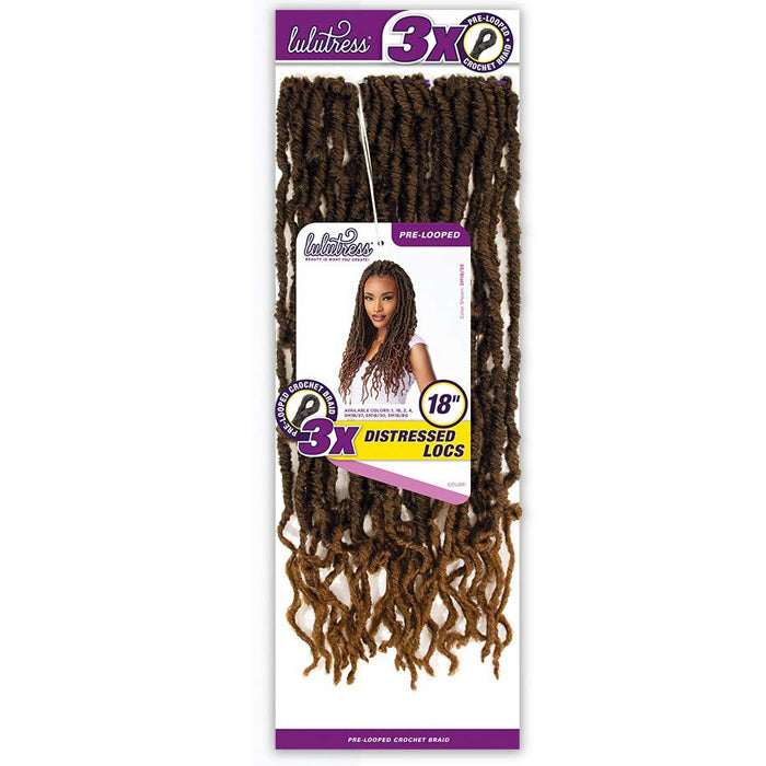 Sensationnel Lulutress Pre-Looped Crochet Braid - 3X DISTRESSED LOCS 18" Alexwigs