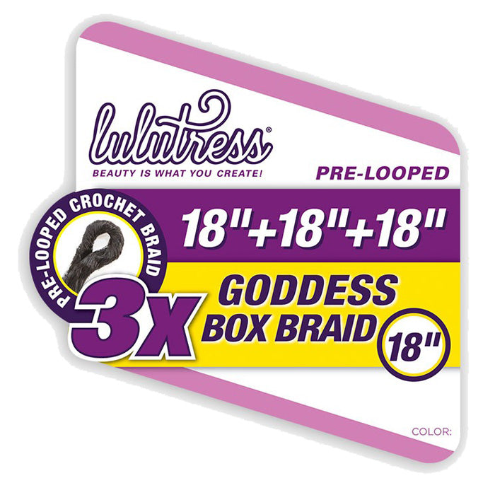 Sensationnel Lulutress Pre-Looped Crochet Braid - 3X GODDESS BOX BRAID 12"/18" Alexwigs