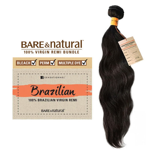 Sensationnel Bare & Natural 100% Brazilian Virgin Remi Weave - NATURAL WAVY 10-30" Alexwigs