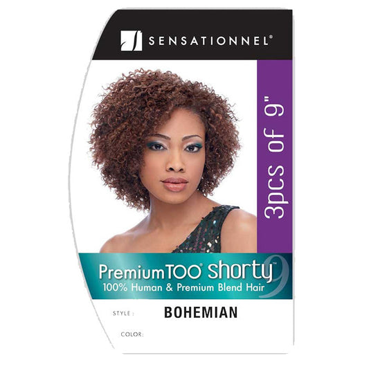 Sensationnel Premium Too Shorty Human Hair Blend Weave - BOHEMIAN 3 PCS 9" Alexwigs