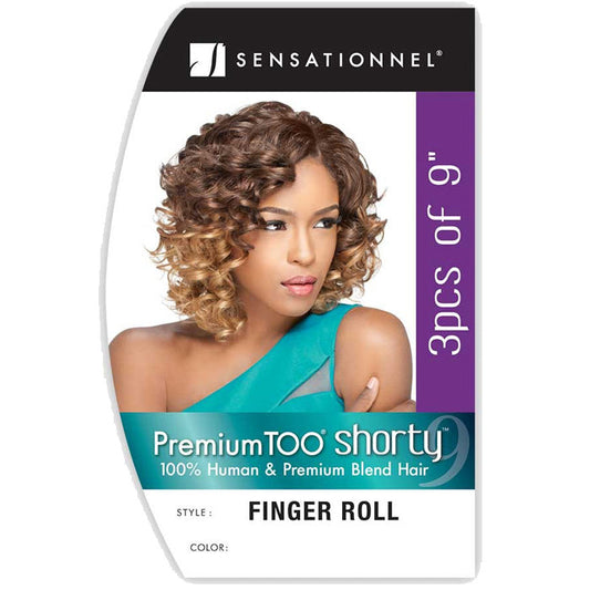 Sensationnel Premium Too Shorty Human Hair Blend Weave - FINGER ROLL (3Pcs of 9") Alexwigs