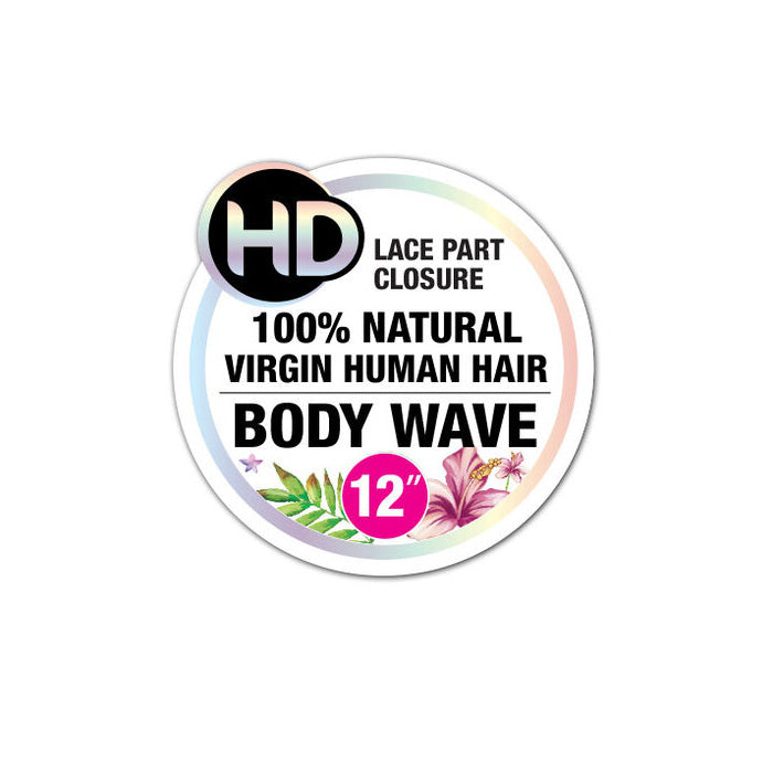 Shake N Go Ibiza 100% Natural Virgin Human Hair HD Lace Closure - 2.25" X 4.5" BODY WAVE 12" Alexwigs