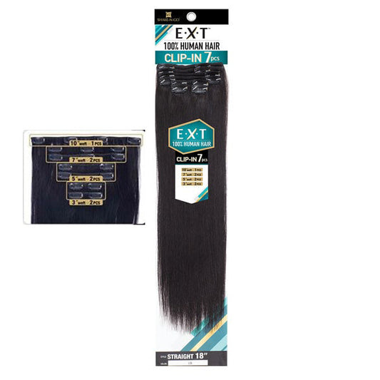 Shake N Go EXT 100% Human Hair Extension Weave CLIP IN 7PCS - STRAIGHT 20 Alexwigs