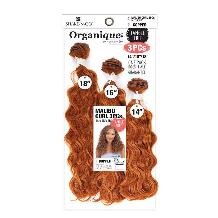 Shake N Go Organique Weave - MALIBU CURL 3 PCS (14"16"18") Alexwigs
