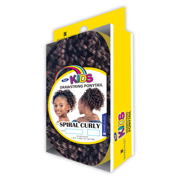 Shake N Go for Kids Drawstring Ponytail - SPIRAL CURLY Alexwigs