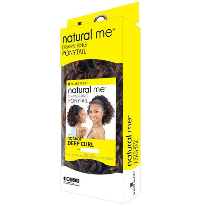 Shake N Go Natural Me Drawstring Ponytail - NATURAL DEEP CURL Alexwigs