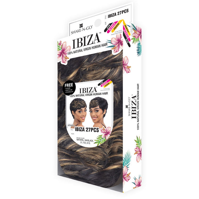 Shake N Go Ibiza 100% Natural Virgin Human Hair Pieces + 5" Circle Closure - IBIZA 27 PCS Alexwigs