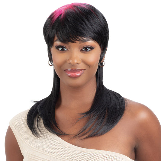 Shake N Go Equal Lite Retro Style Full Wig - STRAIGHT MULLET Alexwigs