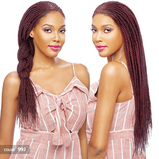 Vanessa Designer Lace Tops Diagonal Braid Swiss Lace Front Wig - BOXY 34 Alexwigs