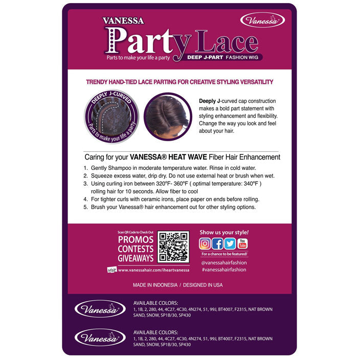 Vanessa Party Lace Deep J-Part Wig- DJ BAROL Alexwigs