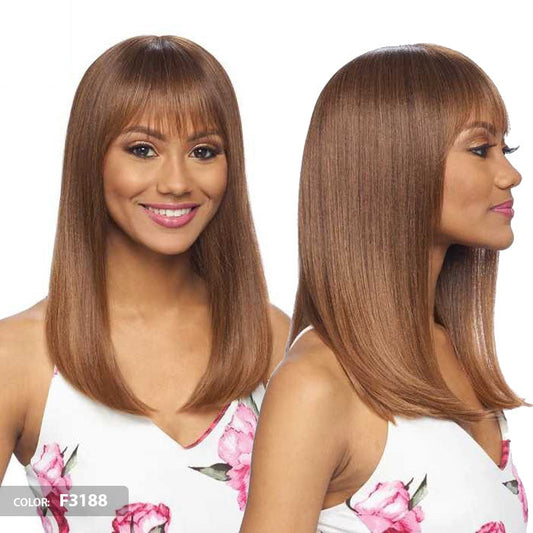 Vanessa Tops Slim Bang Swissilk Lace Front Wig - TBANG EXOH Alexwigs
