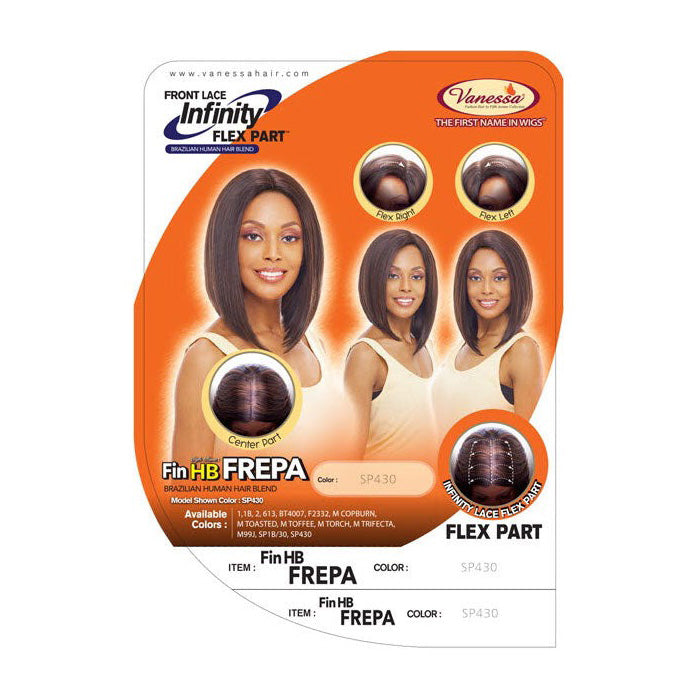 Vanessa Brazilian Human Hair Blend Front Lace Infinity Flex Part Wig FIN HB FREPA Alexwigs